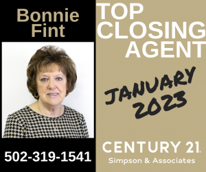 01 2023 Top Closing Agent - Bonnie Fint
