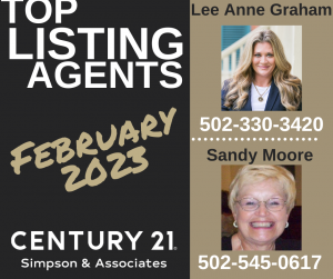 02 2023 Top Listing Agents - Graham and S Moore