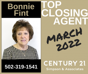 03 2022 Top Closing Agent - Bonnie Fint