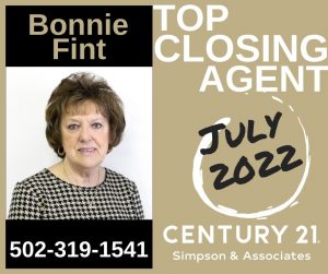 07 2022 Top Closing Agent - Bonnie Fint