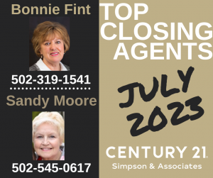 07 2023 Top Closing Agents - Bonnie Fint and Sandy Moore