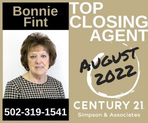 08 2022 Top Closing Agent - Bonnie Fint