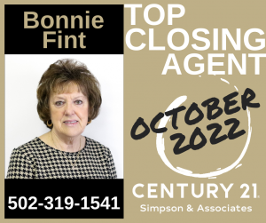 10 2022 Top Closing Agent - Bonnie Fint