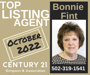10 2022 Top Listing Agent - Bonnie Fint