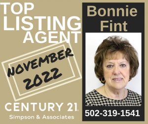11 2022 Top Listing Agent - Bonnie Fint