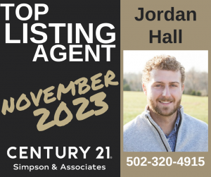 11 2023 Top Listing Agent - Jordan Hall