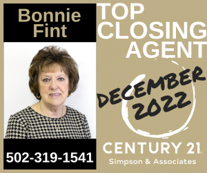 12 2022 Top Closing Agent - Bonnie Fint