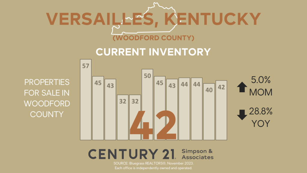 November 2023 Woodford County Market Update – Current Inventory graphic