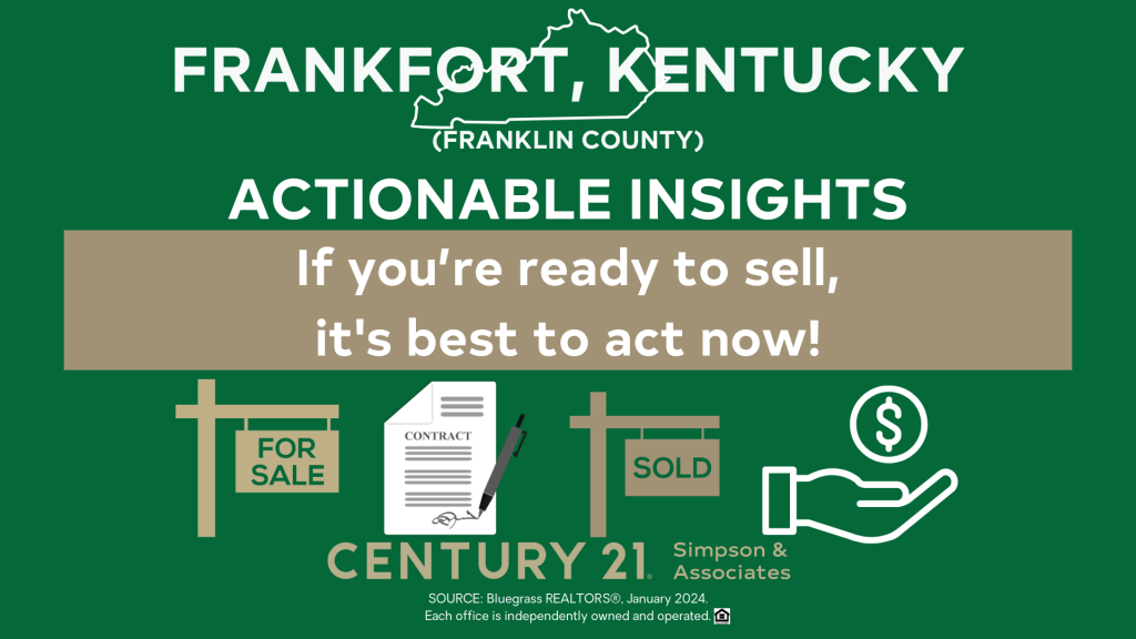 If you are ready to sell it's best to act now - Frankfort-Franklin Co KY