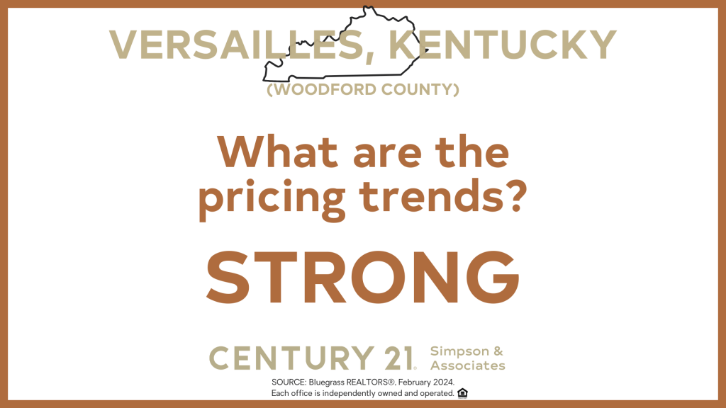 What are the pricing trends for Versailles-Woodford Co KY - Strong Feb 24