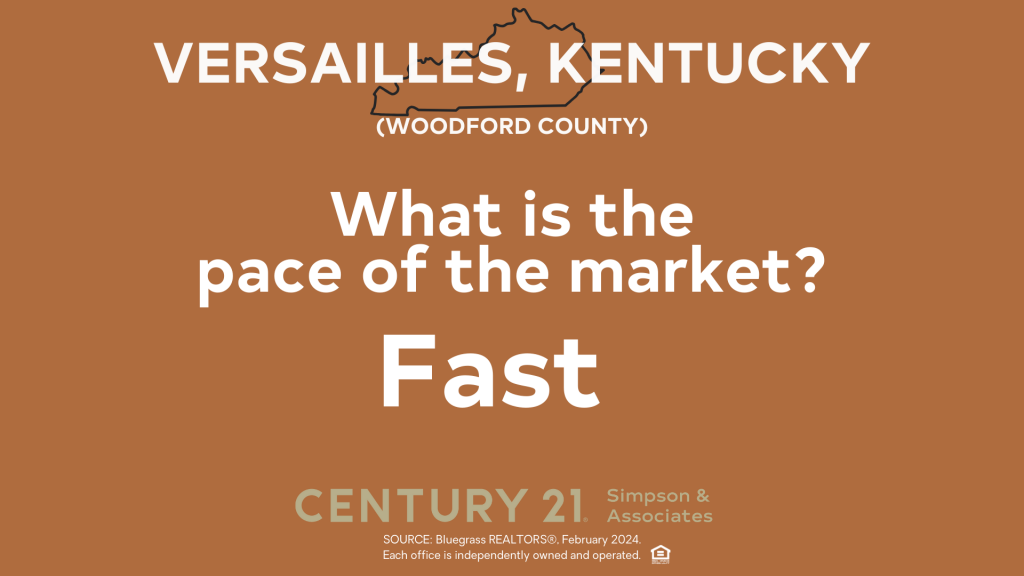 What's the pace of the market for Versailles-Woodford Co KY - Fast - Feb 24