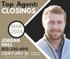 Jordan Hall, Top Closing Agent - March 2024