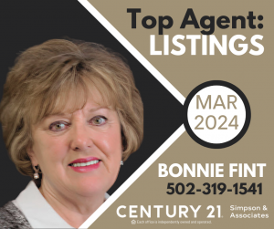 Bonnie Fint, Top Listing Agent - March 2024