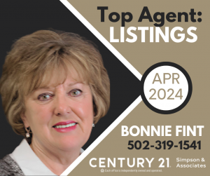 Bonnie Fint, Top Listing Agent - April 2024