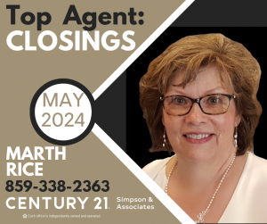 May 2024 Top Closing Agent Martha Rice