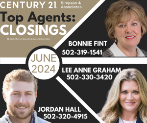 June 2024 Top Closing Agents: Bonnie Fint, Lee Anne Graham, Jordan Hall