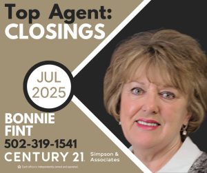 7 2025 Top Closing Agent - Bonnie Fint